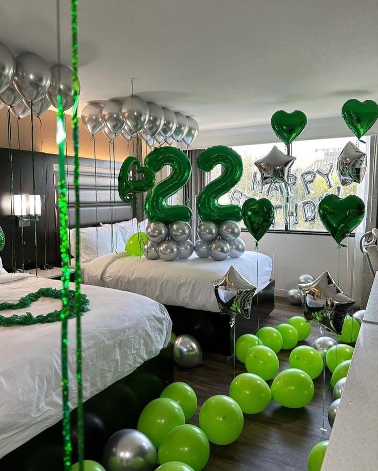IWERP Green 15 Number Balloon 40-Inch – 15th Birthday Party Decorations