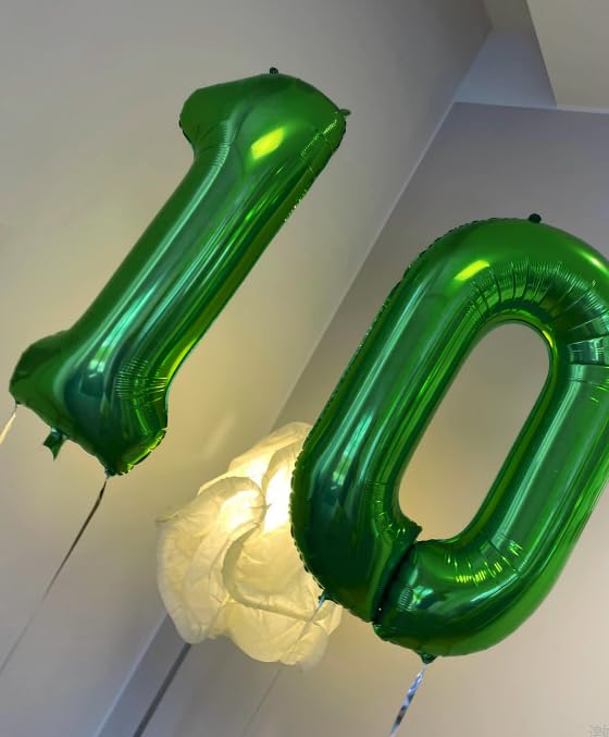 IWERP Green Number 1 Balloon – 40-Inch First Birthday Decor for Boys & Girls