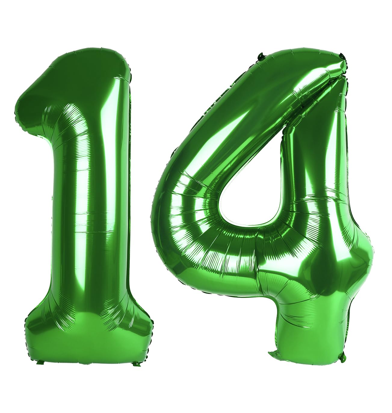 IWERP Green Number 14 Balloon, 40 Inch — 14th Birthday Decorations & St Patrick Day Theme