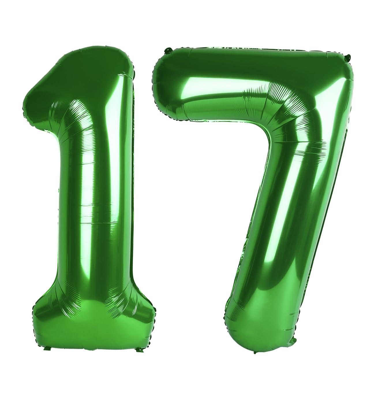 IWERP Green Number 17 Balloon - 40 Inch 17th Birthday Foil Balloon for Girls & Boys
