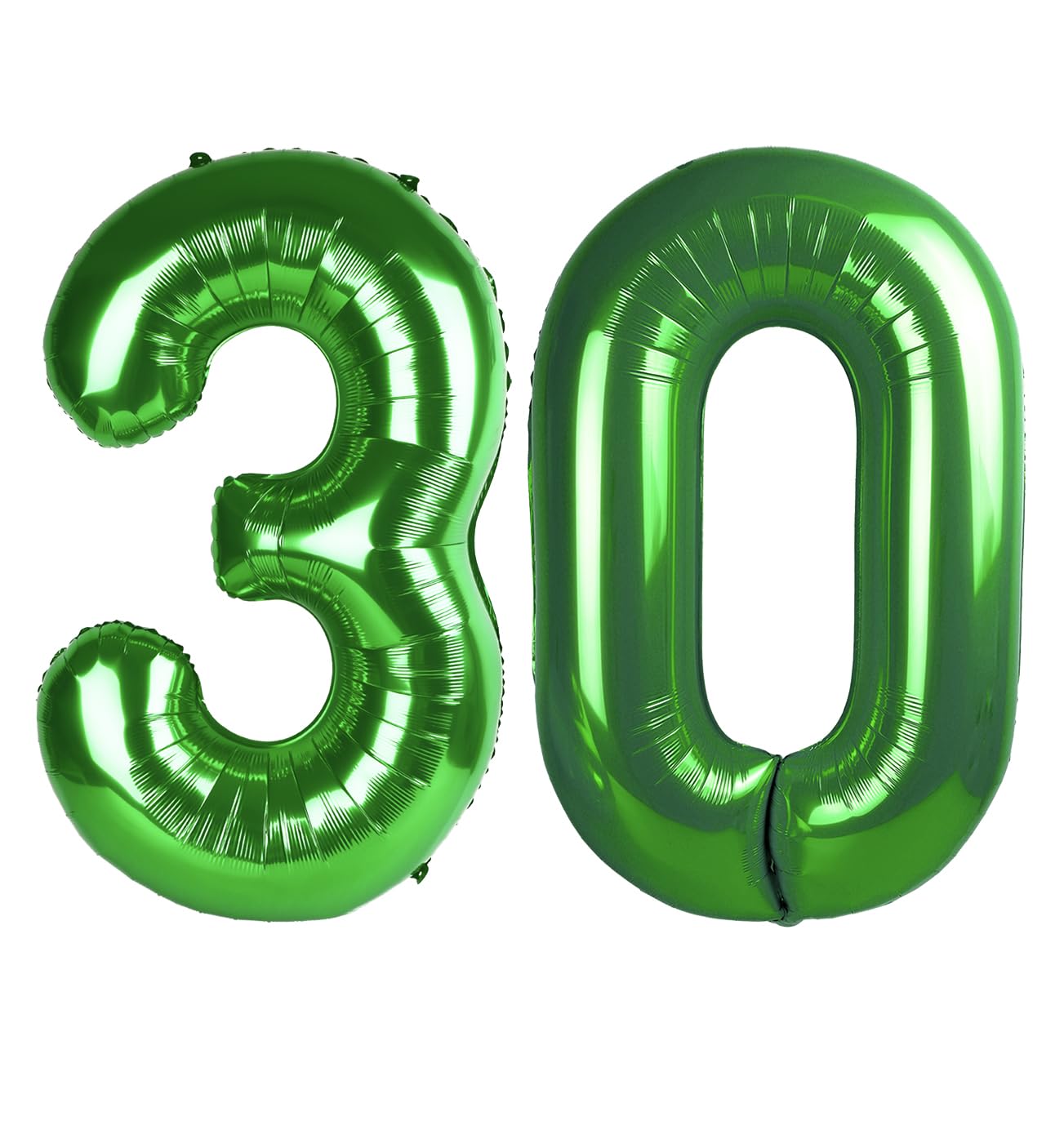 IWERP Green Number 30 Balloon - 40 Inch 30th Birthday Decoration, Milestone Party Prop