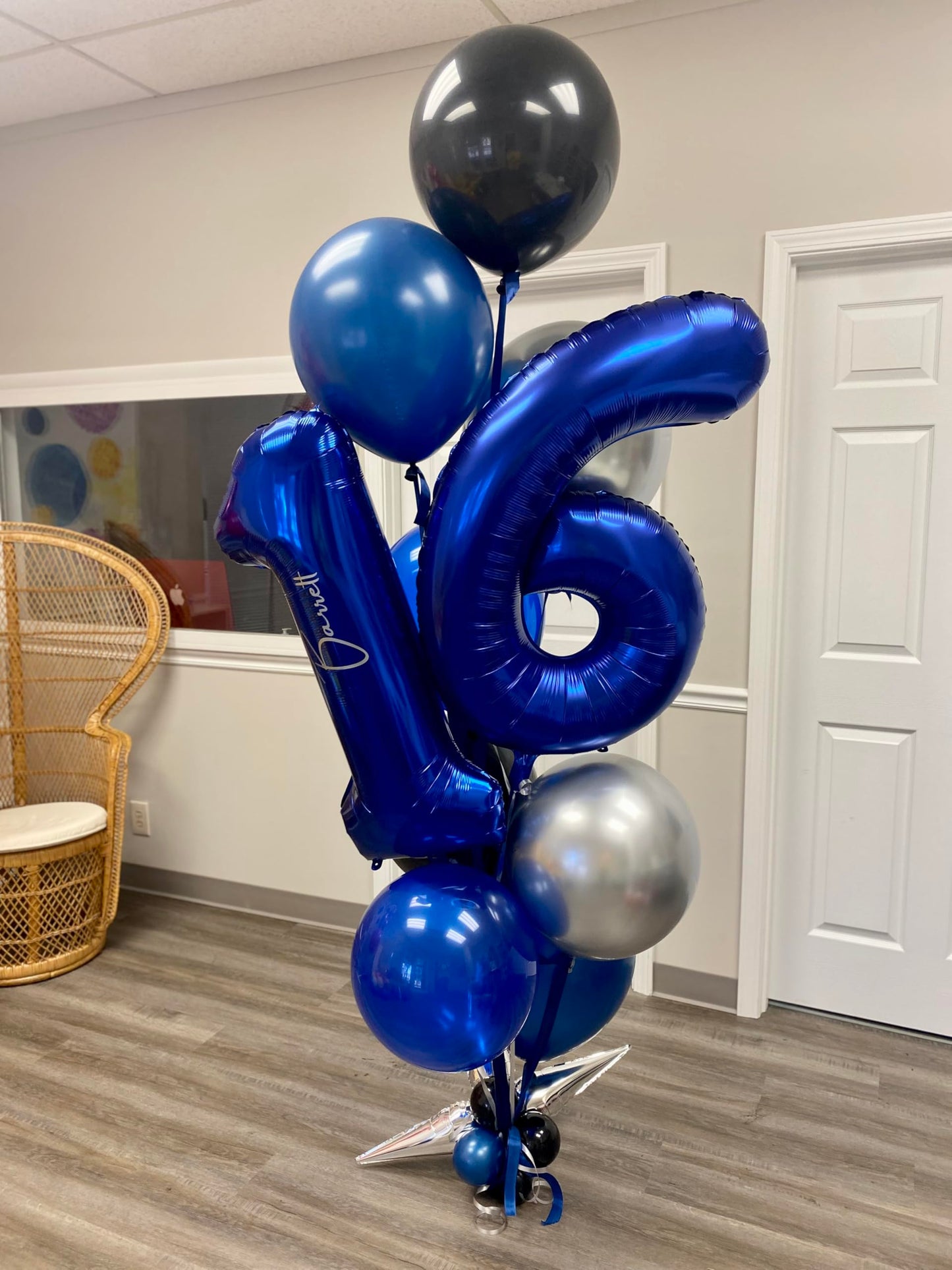 IWERP Night Blue 40-Inch Number 4 Balloon – Fourth Birthday Decorations