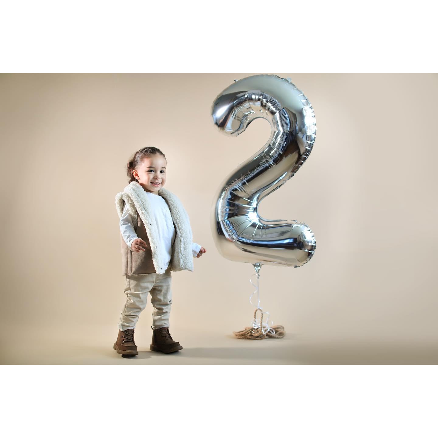 IWERP Silver Number 2 Balloon 40 Inch | 2nd Birthday Decorations
