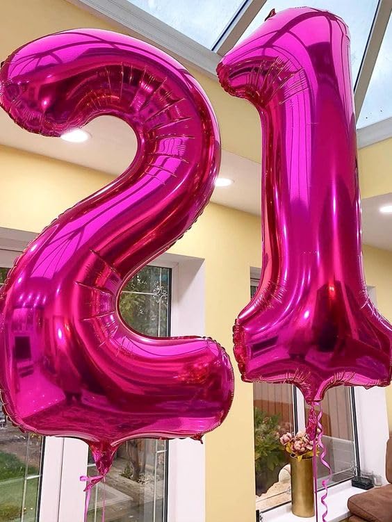 IWERP Hot Pink 40-Inch Number 11 Balloon – 11th Birthday Foil Decoration