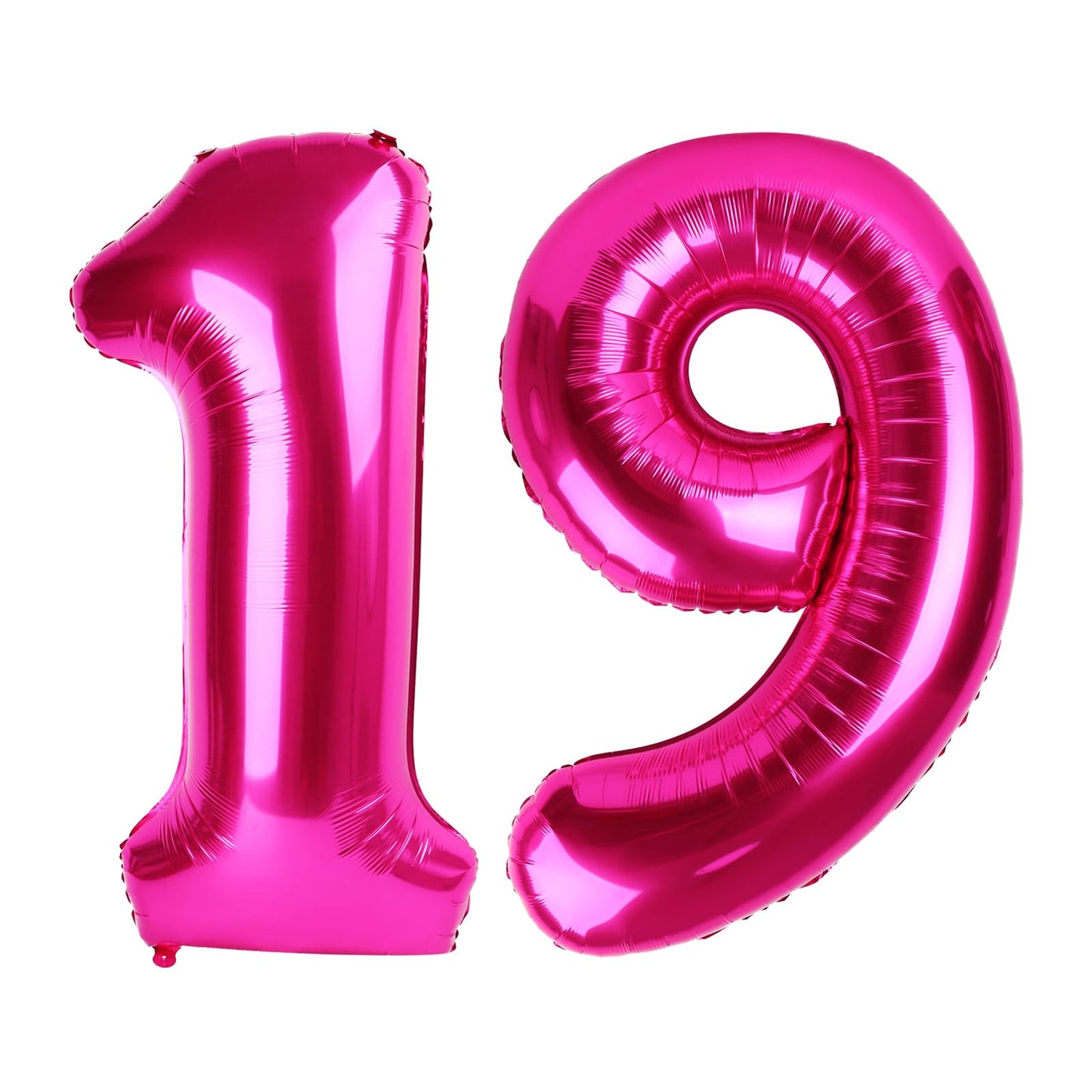 IWERP Hot Pink 40-Inch Number 19 Balloon – 19th Birthday Decorations