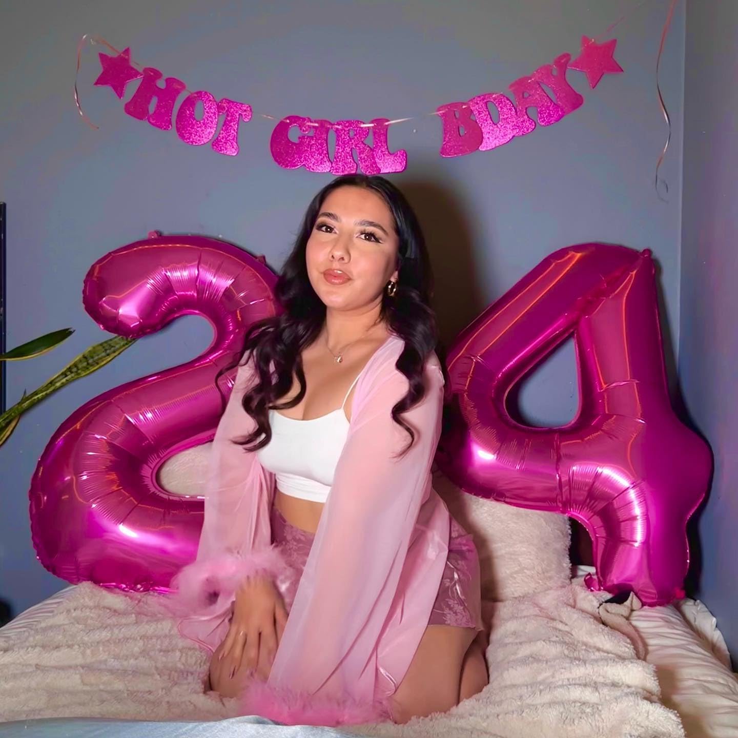 IWERP Hot Pink Number Balloon 40 Inch – Birthday Party Decor