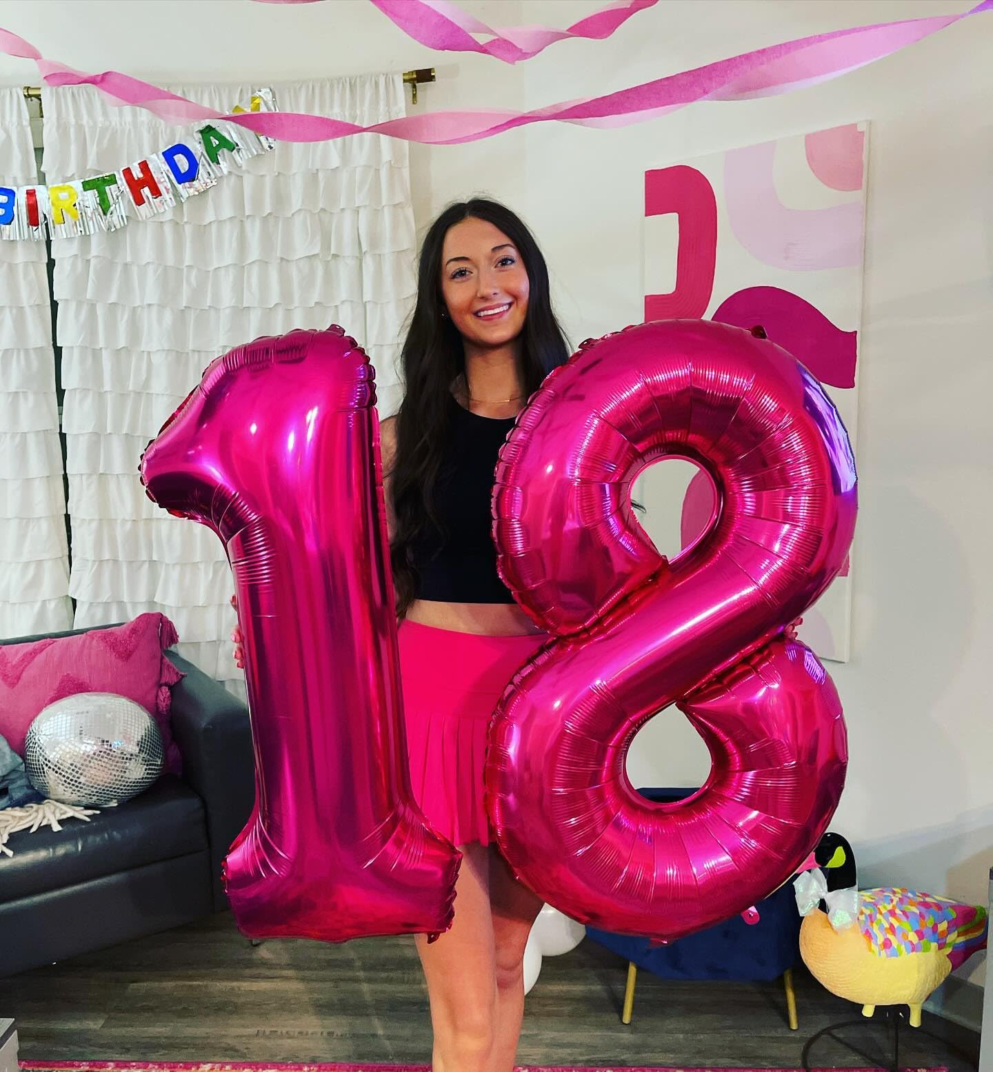 IWERP Hot Pink 40-Inch Number Balloon – 8th Birthday Decorations for Girls