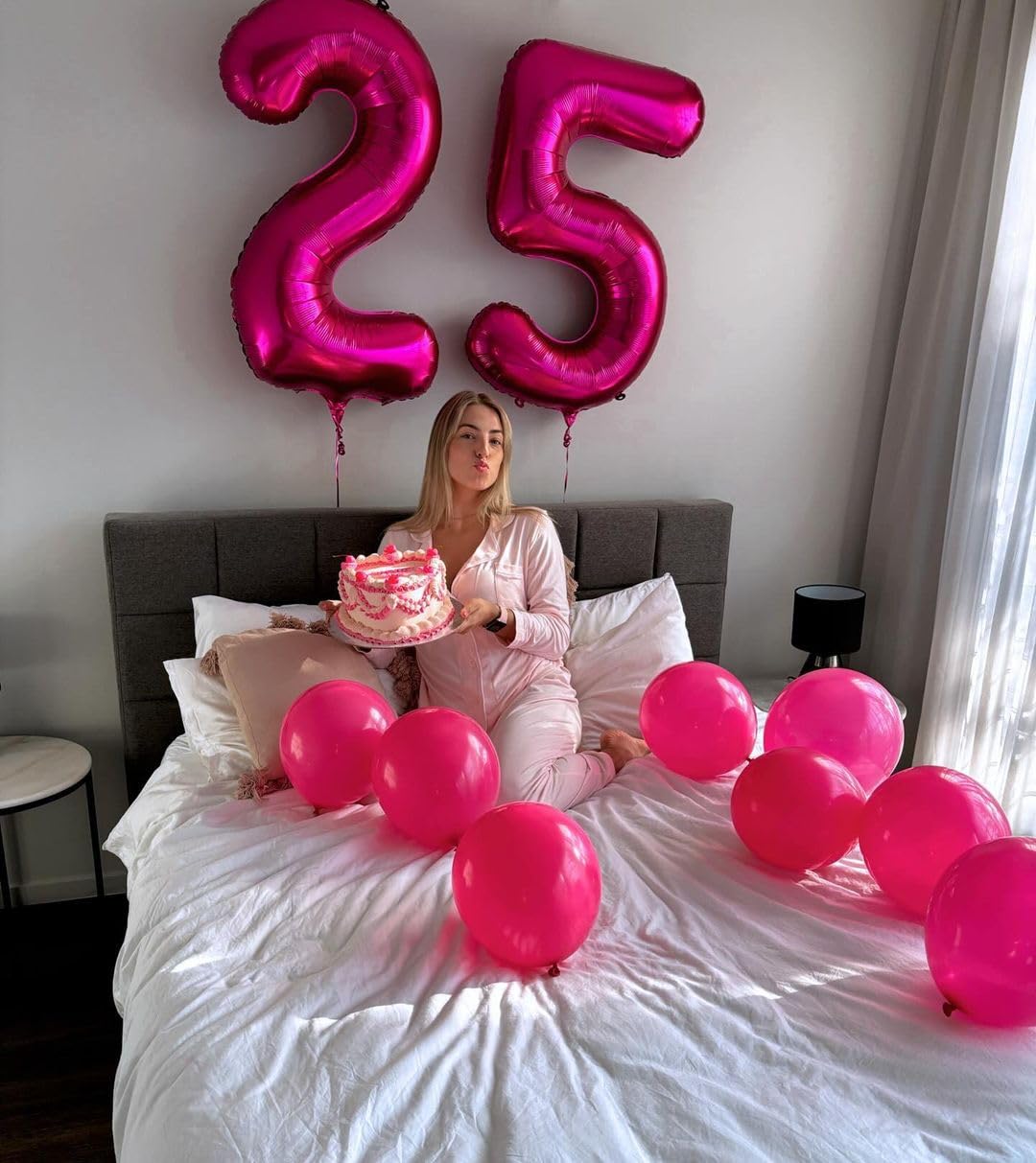 IWERP Hot Pink 40-Inch Number Balloon - 5th Birthday Foil Balloon