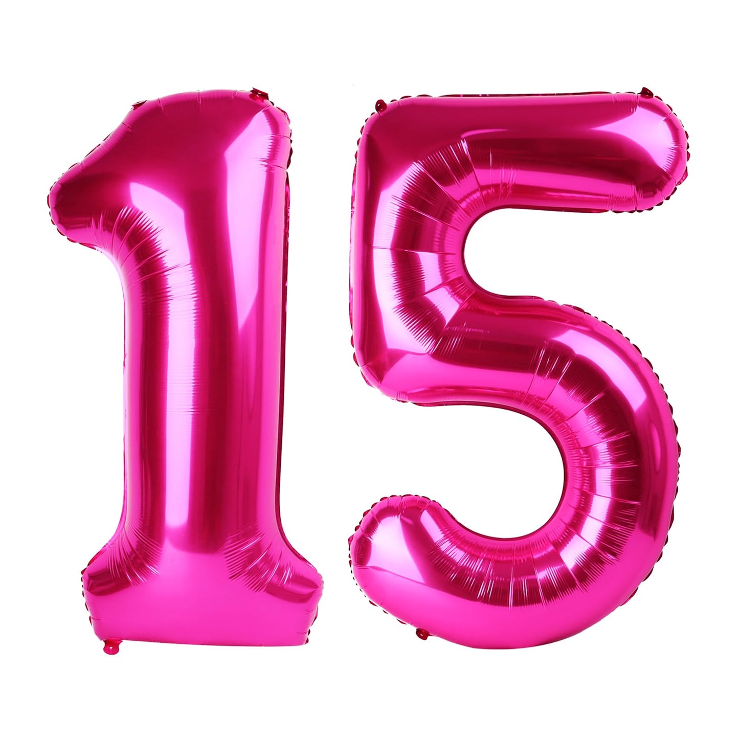 IWERP Hot Pink Number 15 Balloon – 40 Inch 15th Birthday Decorations for Girls