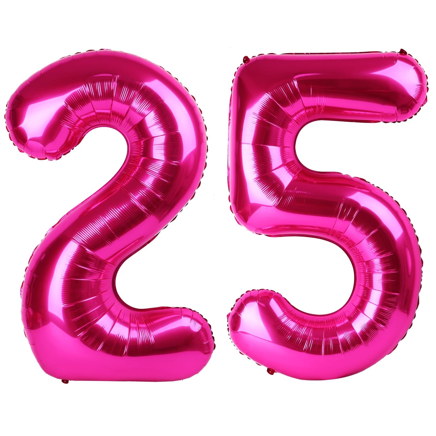 IWERP Hot Pink Number 25 Balloon – 40 Inch Birthday Decor, 25th Birthday Supplies