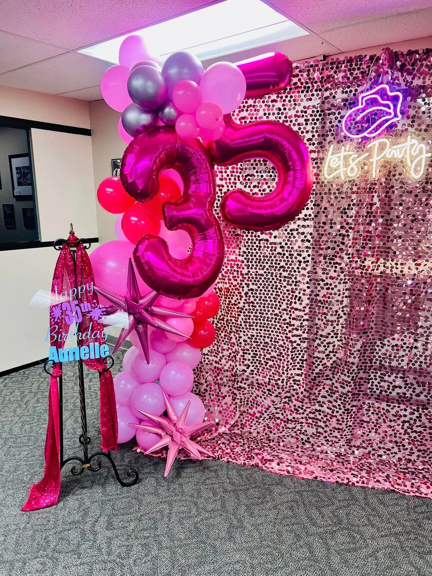 IWERP Hot Pink 40-Inch Number 5 Balloon – 5th Birthday Decorations