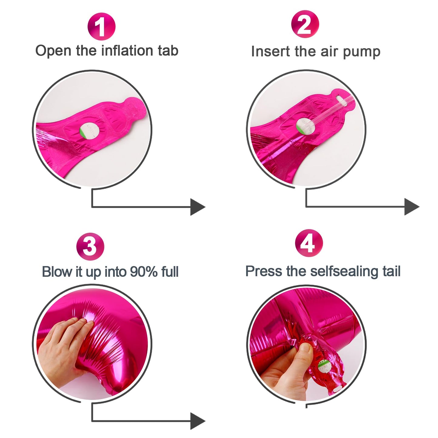 IWERP Hot Pink 40-Inch Number 5 Balloon – 5th Birthday Decorations