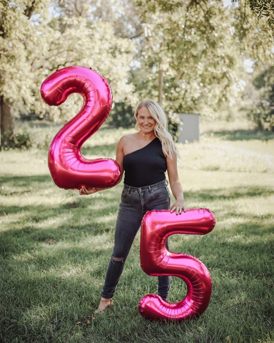 IWERP Hot Pink 40-Inch Number 5 Balloon – 5th Birthday Decorations