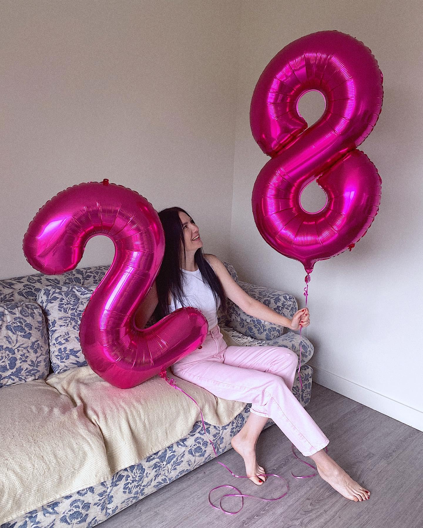 Hot Pink Number 8 Balloon 40 Inch – IWERP 8th Birthday Decor