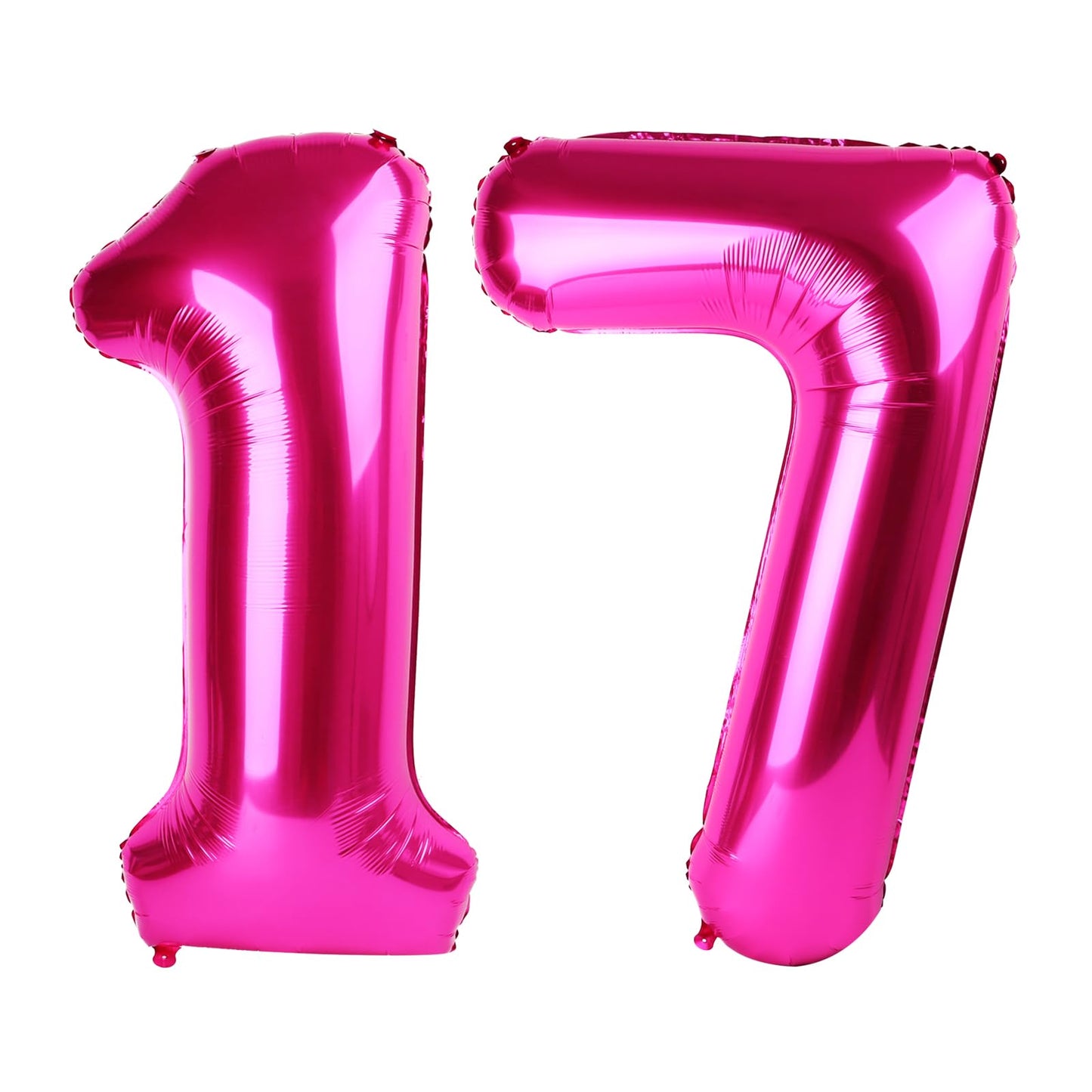 IWERP Hot Pink 40-Inch 17th Birthday Balloon – 17 Number Foil Balloon