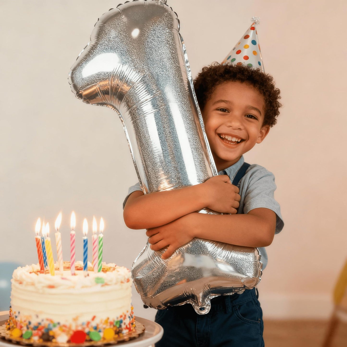 IWERP Laser Silver 9 Balloon - 40-Inch Giant Number for 9th Birthday