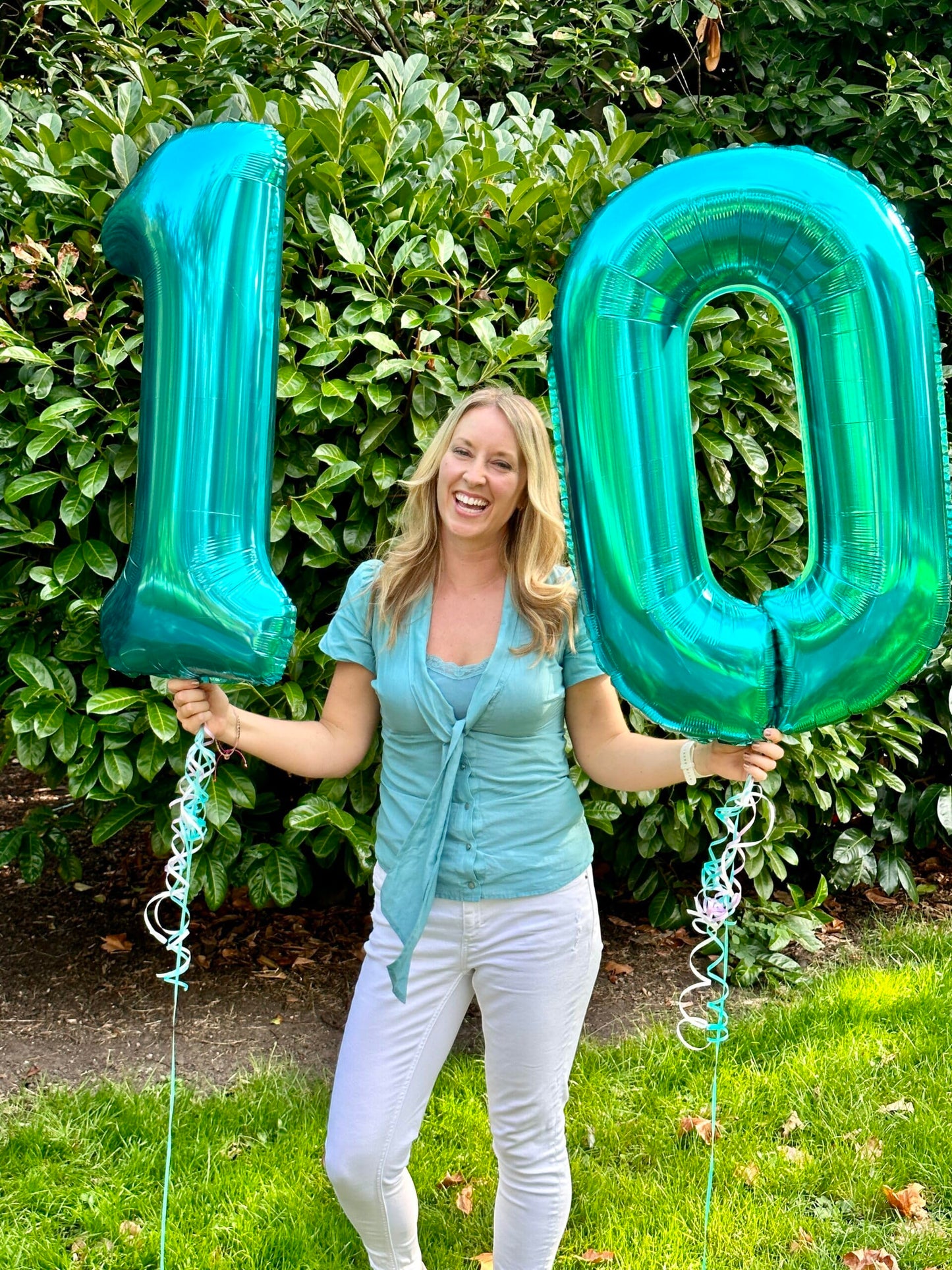 IWERP Light Blue 40-Inch Number 0 Balloon – Birthday Party Decorations for 10th-60th Milestones
