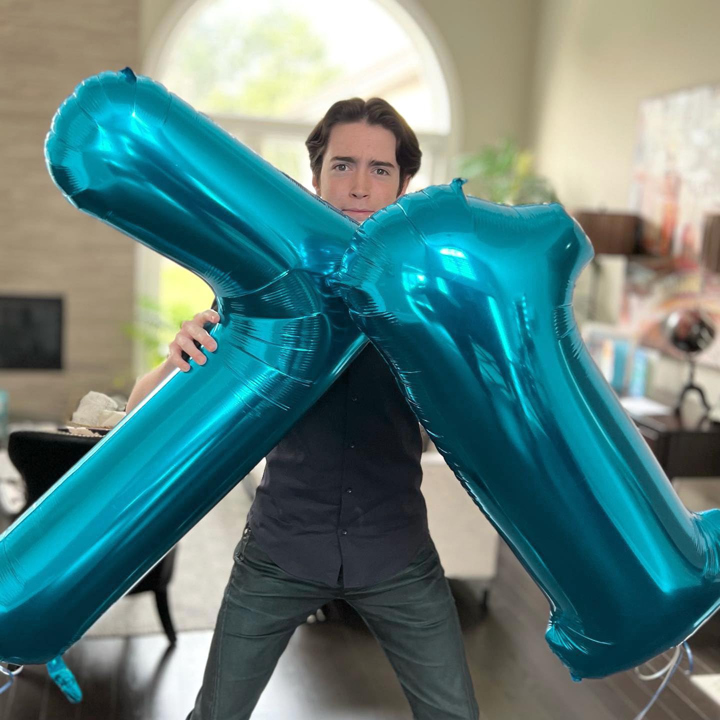 IWERP Light Blue 40-Inch Number 1 Balloon for First Birthday