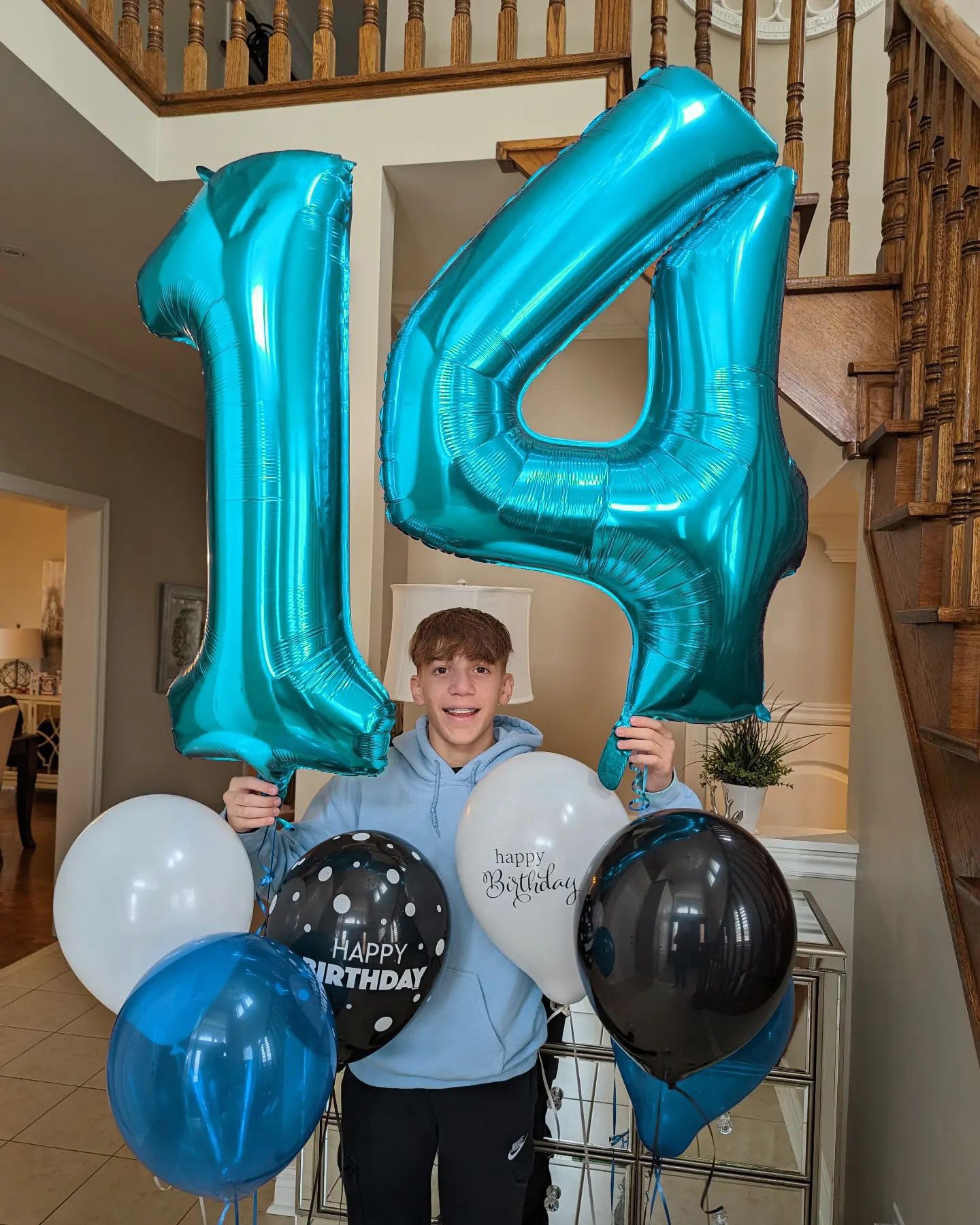 IWERP Light Blue 40-Inch Number 1 Balloon for First Birthday