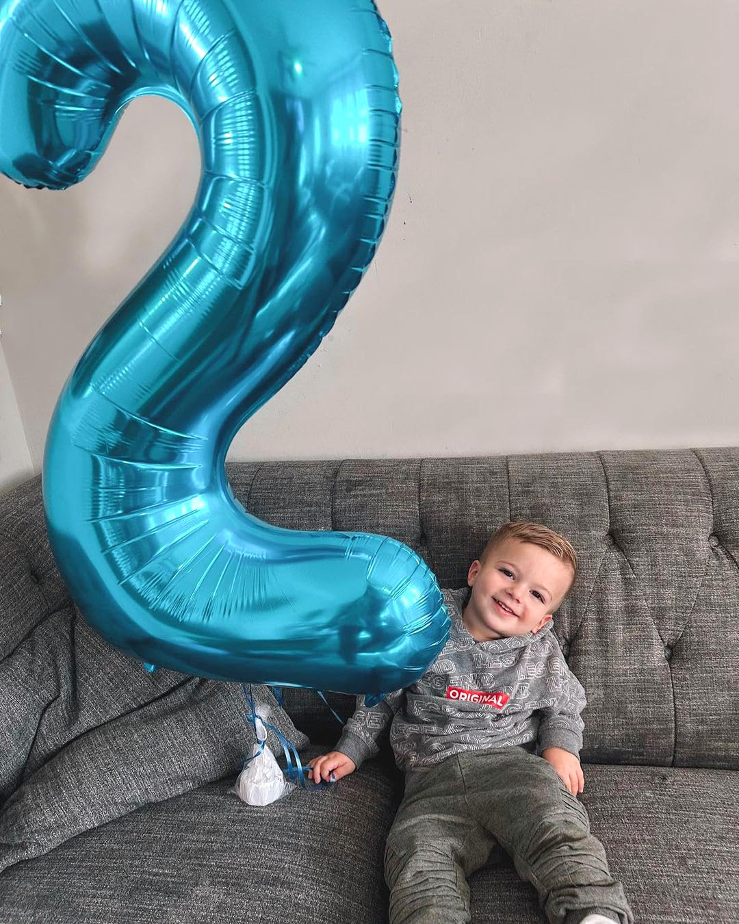 IWERP Light Blue 2 Balloon 40-Inch – Second Birthday Decorations for Boys & Girls