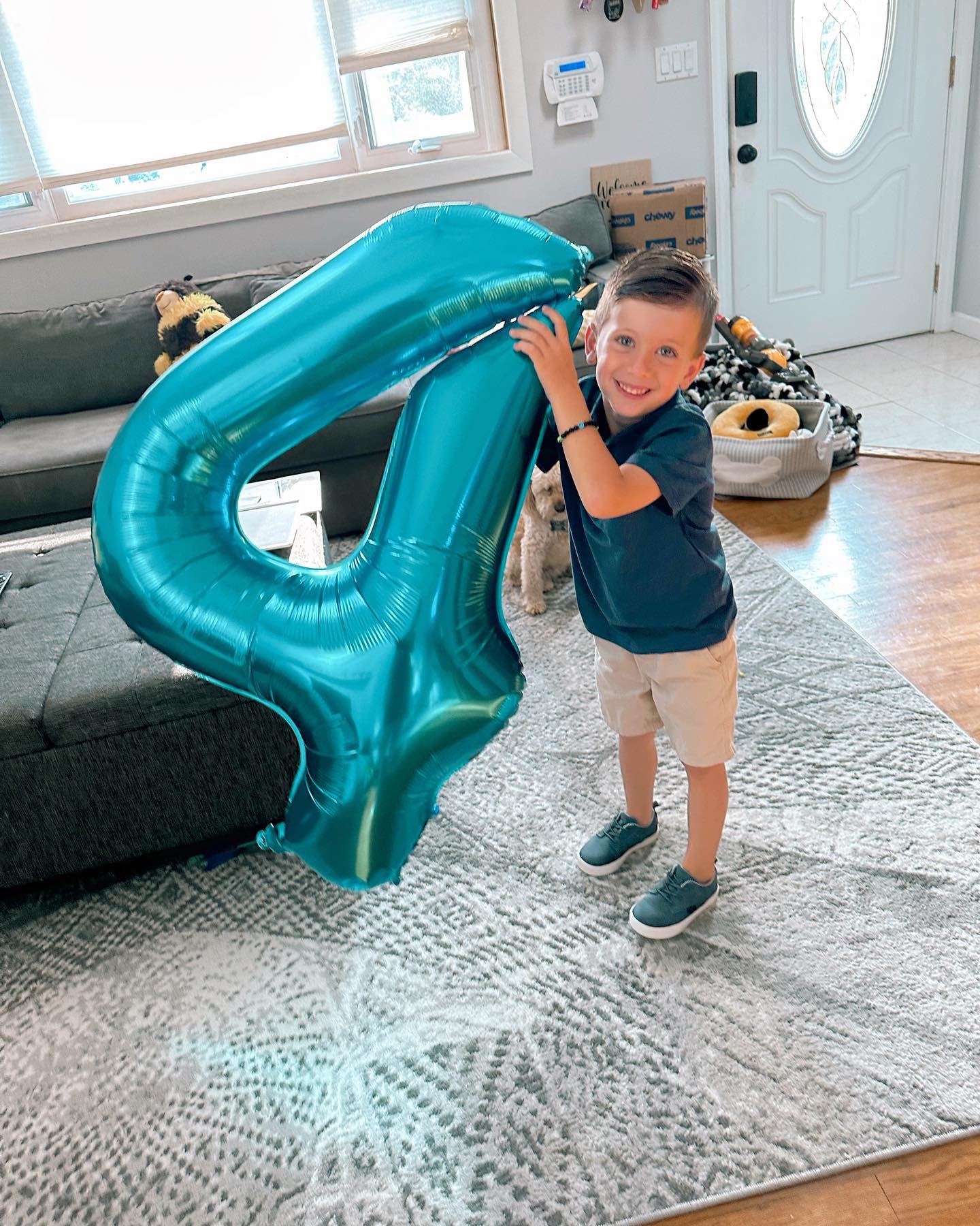 IWERP Light Blue Number 4 Balloon – 40 Inch Fourth Birthday Decor