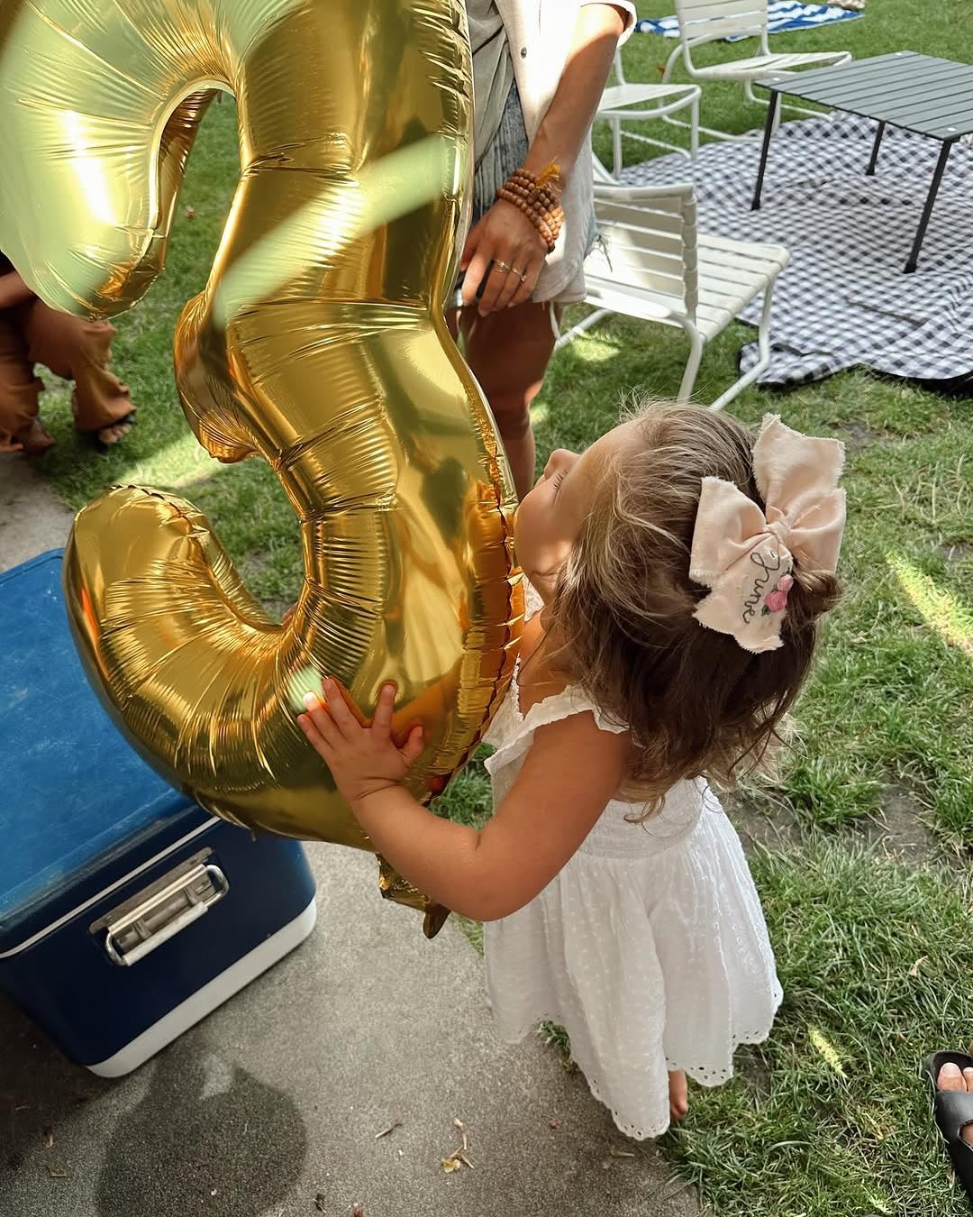IWERP Champagne Gold Number 3 Balloon 40 Inch – White Gold 3 Balloon for 3rd Birthday Celebrations