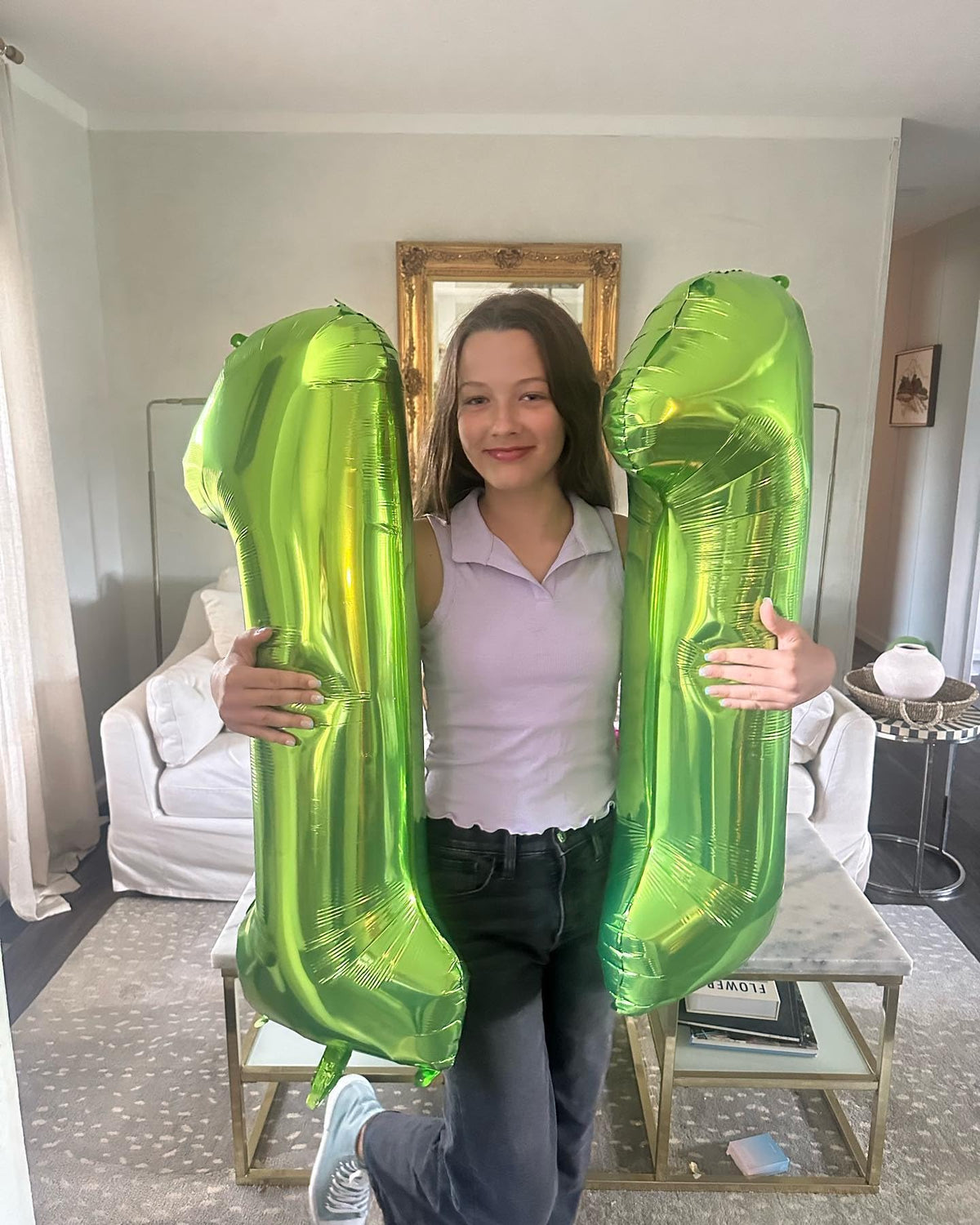 IWERP Light Green 40-Inch Number 0 Balloon – Birthday Decor for 10th–60th Celebrations