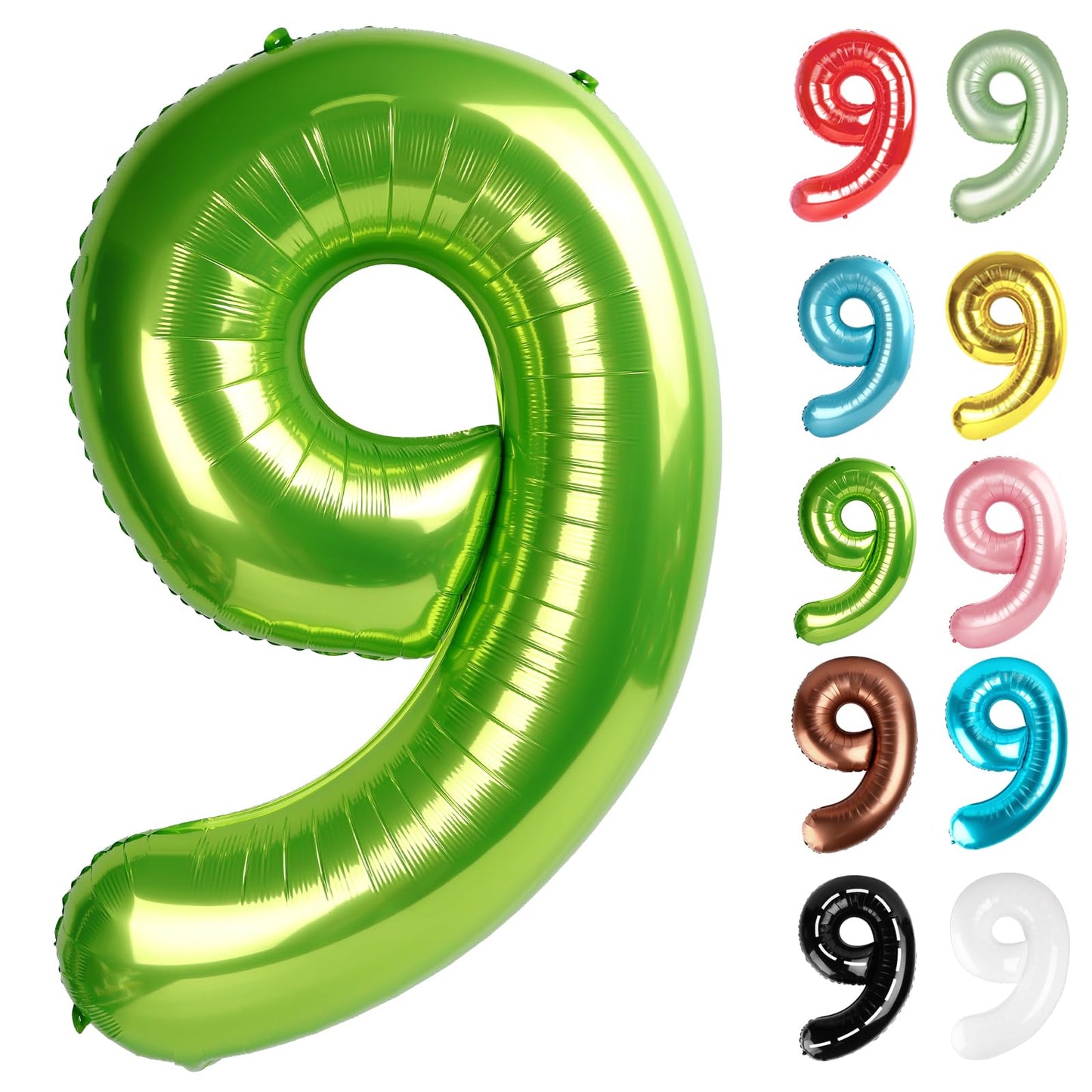 IWERP Light Green 40-Inch Number 9 Balloon – 9th Birthday Decor