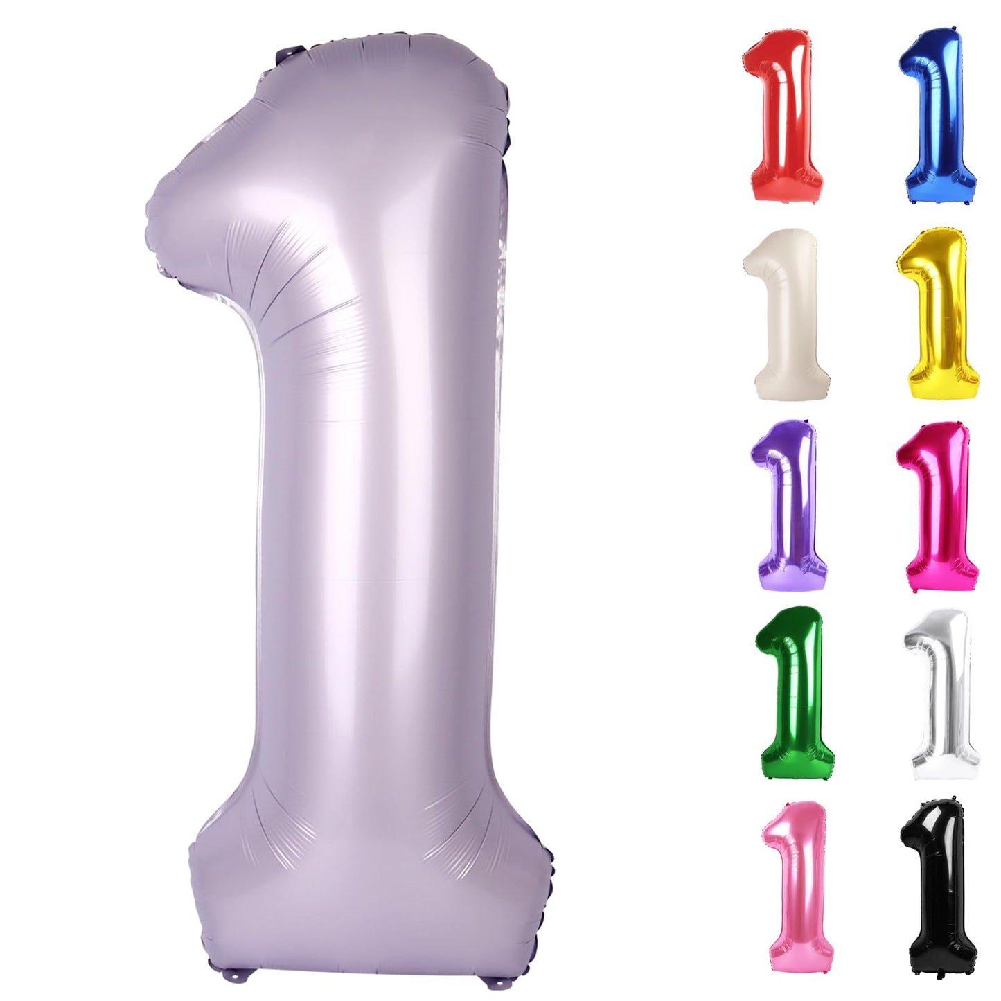 IWERP Lilac Number 1 Balloon – 40-Inch Lavender First Birthday Decoration
