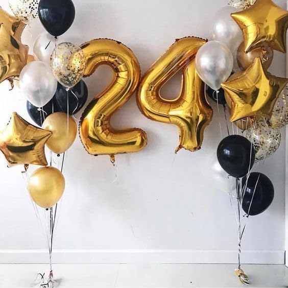 IWERP Gold Number 6 Balloon - 40 Inch Giant Birthday Foil Decoration