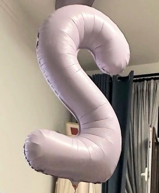 IWERP Lilac Number 5 Balloon 40 Inch – Lavender 5 Balloon for 5th Birthday