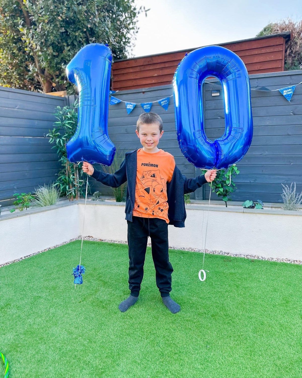 IWERP 10 Balloon Number - 40-Inch Metallic Blue Birthday Decorations
