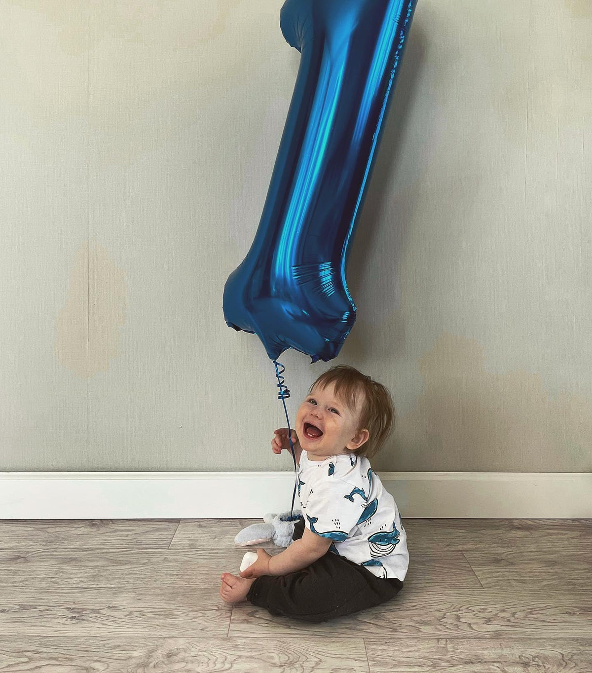 IWERP Metallic Blue 40-Inch Number 1 Balloon – First Birthday Party Decorations