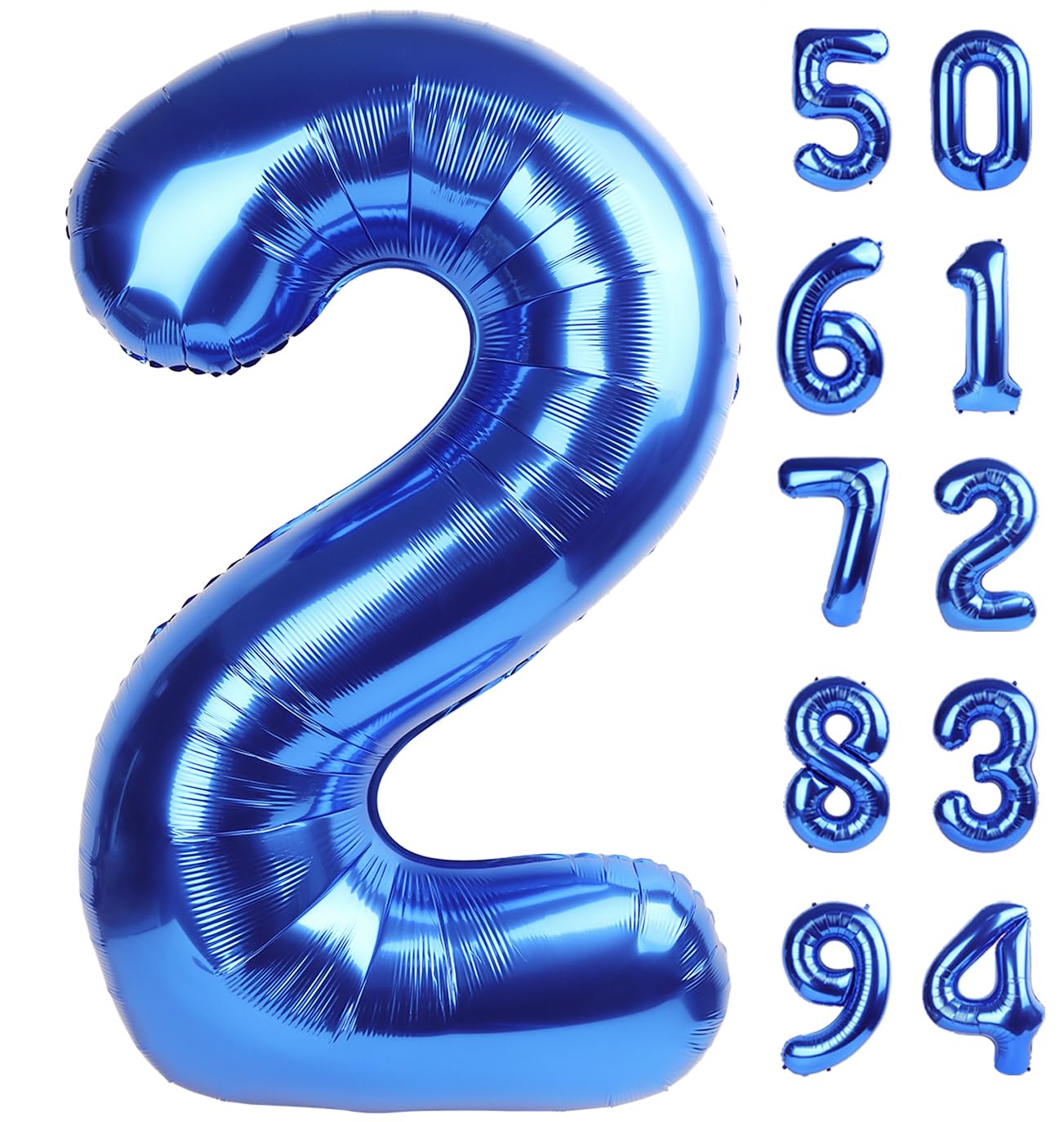 IWERP Navy Blue 2 Balloon – 40-Inch Number Balloon for Birthdays