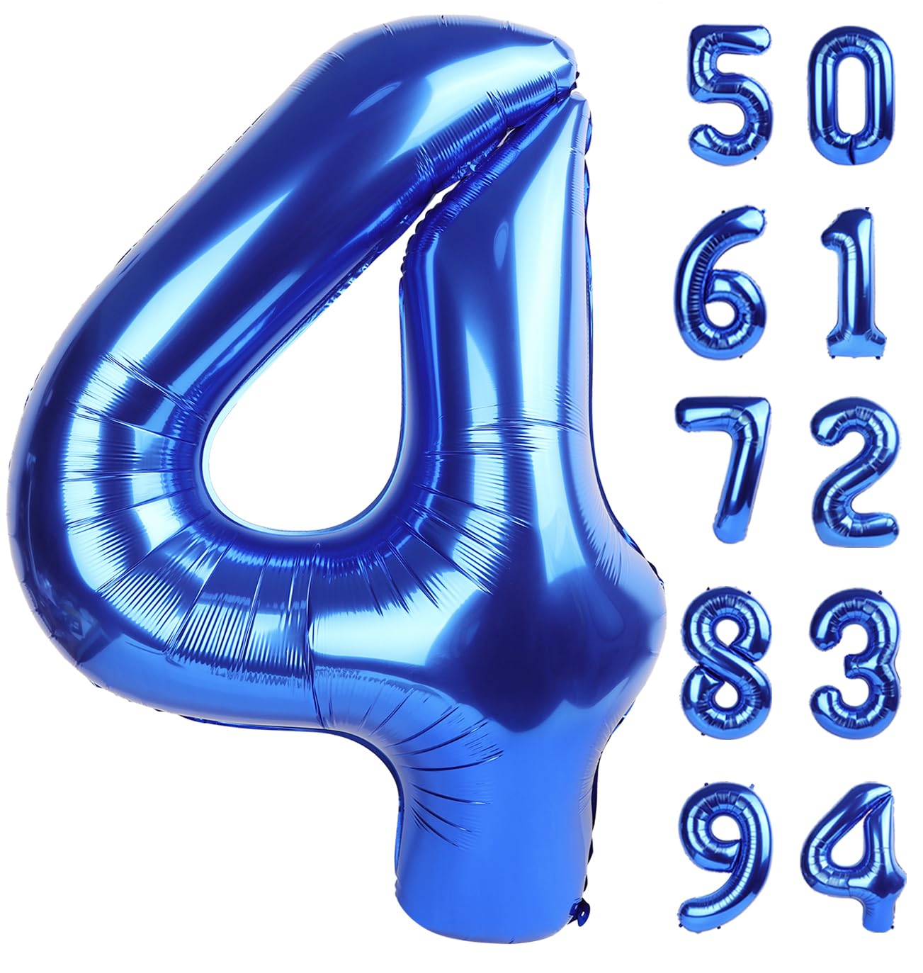 IWERP Navy Blue 40-Inch Number 4 Balloon – 4th Birthday Party Decor