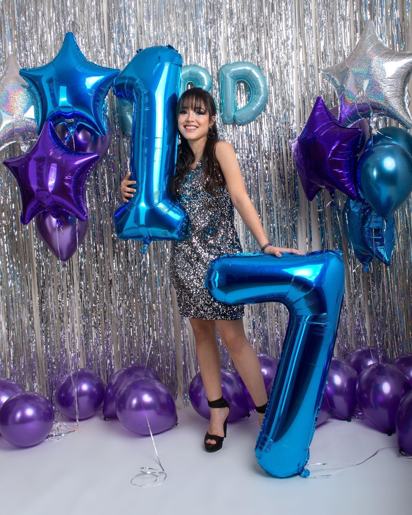 IWERP Metallic Blue Number 7 Balloon 40 Inch – 7th Birthday Decorations