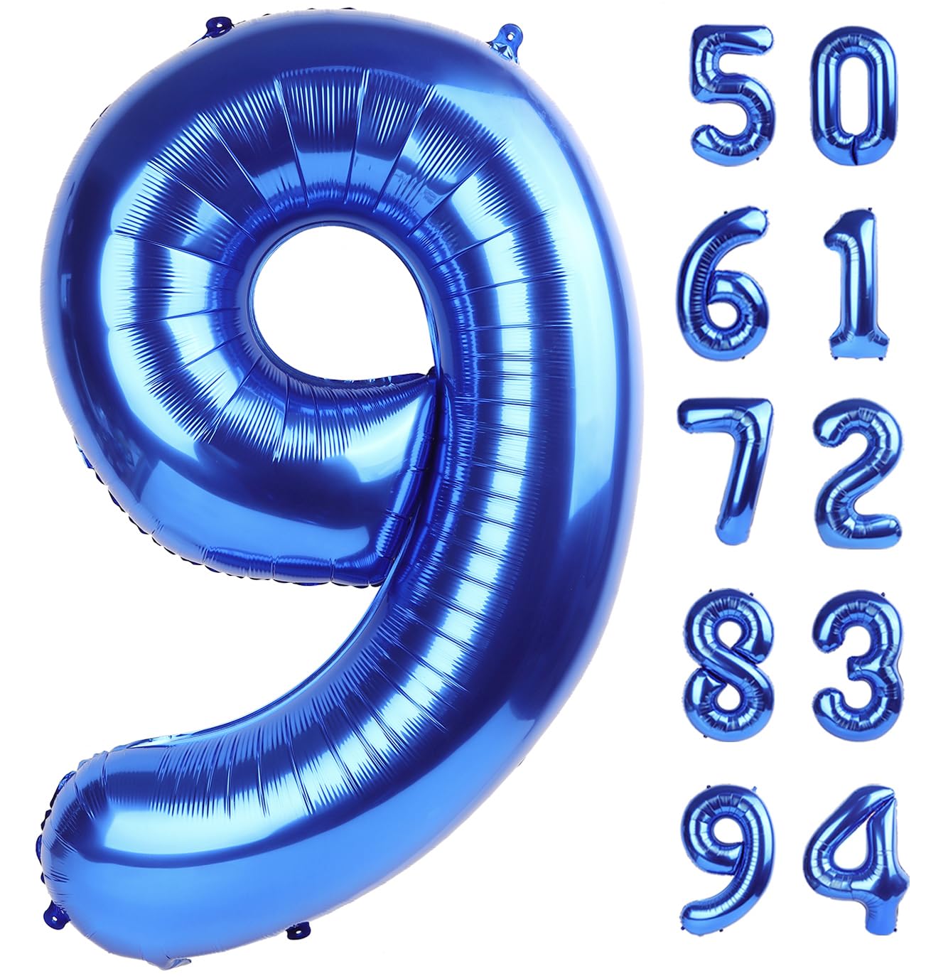 IWERP Navy Blue 9 Balloon – 40 Inch Number Balloon for Birthday Parties