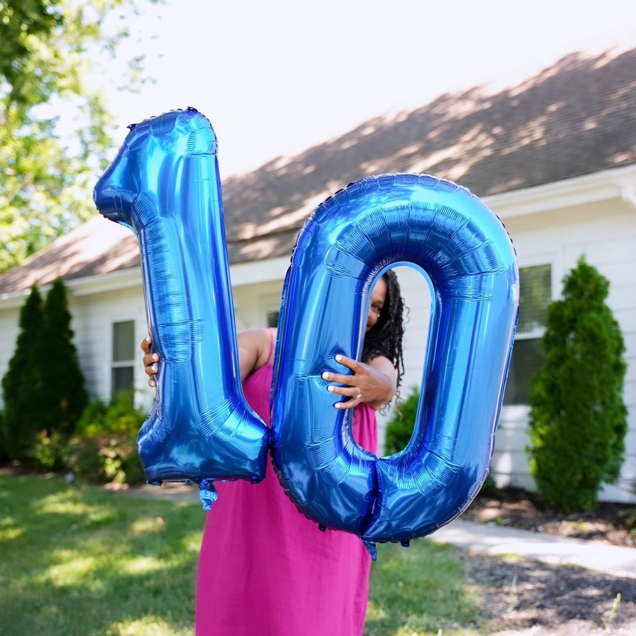 IWERP Navy Blue Number 10 Balloon, 40-Inch | 10th Birthday Party Decor