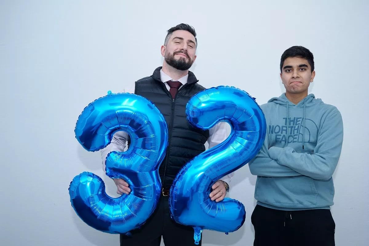 IWERP Navy Blue 30 Balloon - 40-Inch Number Balloon for 30th Birthday Party Decor