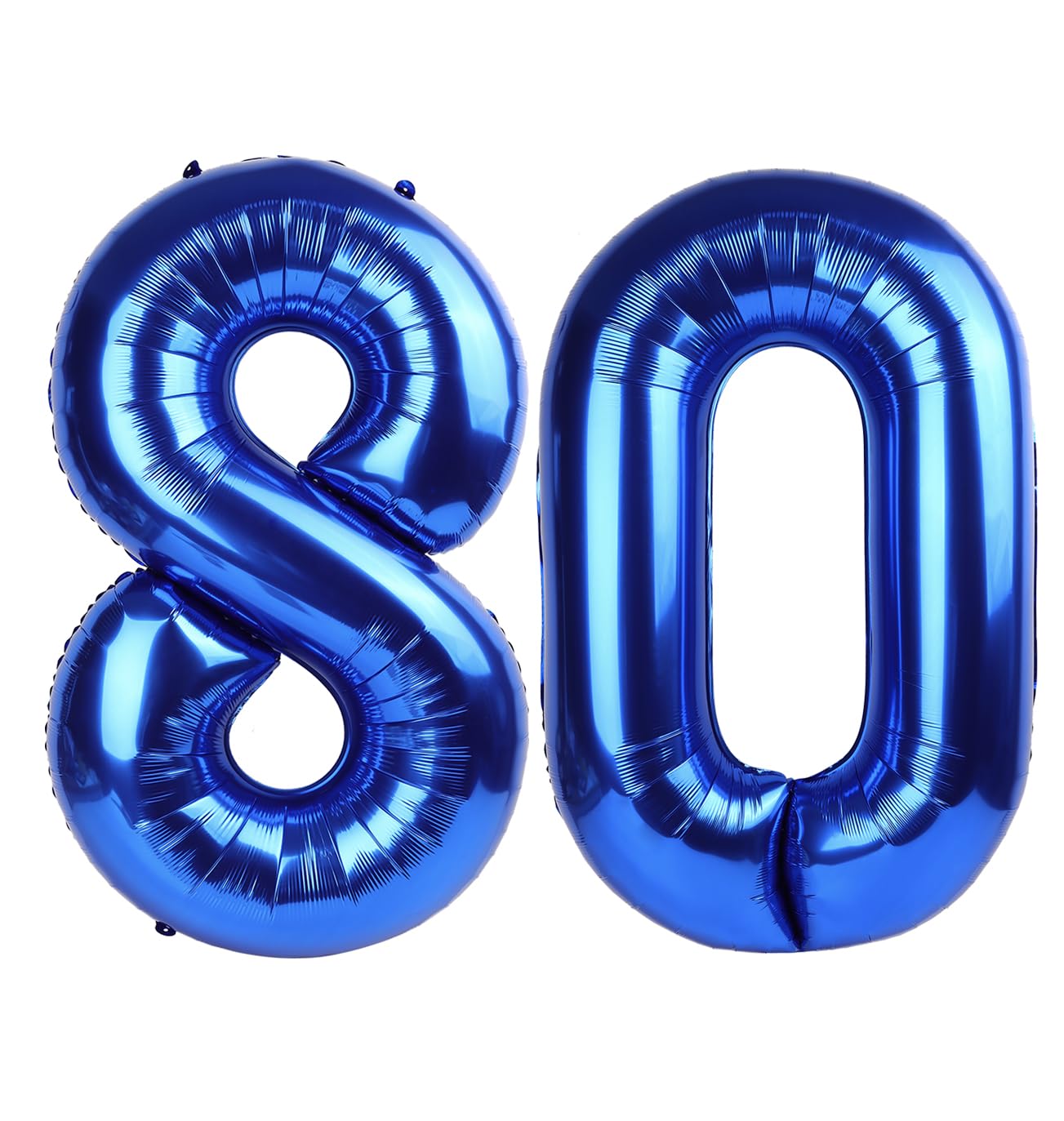 IWERP Navy Blue 40-Inch 80th Birthday Number Balloon – 80 Balloon Foil Decor