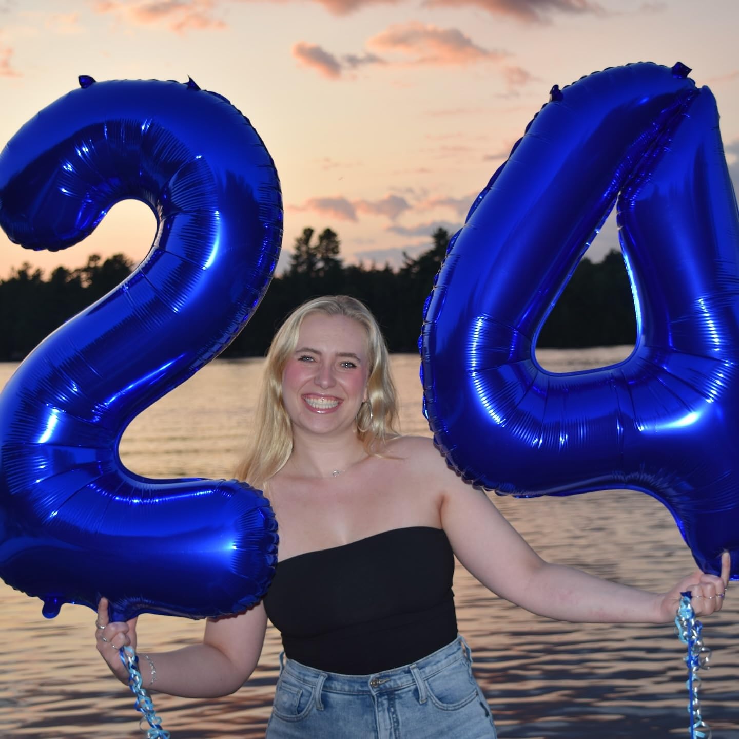 IWERP Night Blue 40-Inch Number 5 Balloon – 5th Birthday Decorations