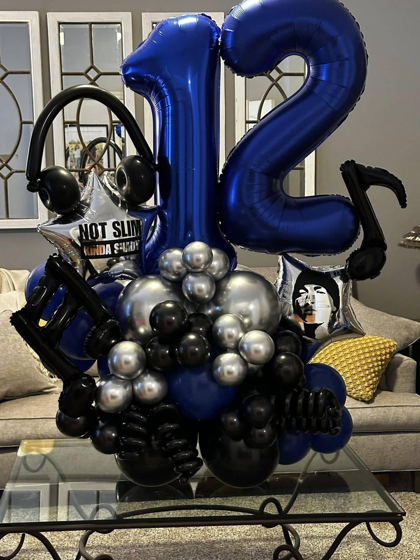 IWERP Night Blue 40-Inch Number Balloon | 1st Birthday Party Decor