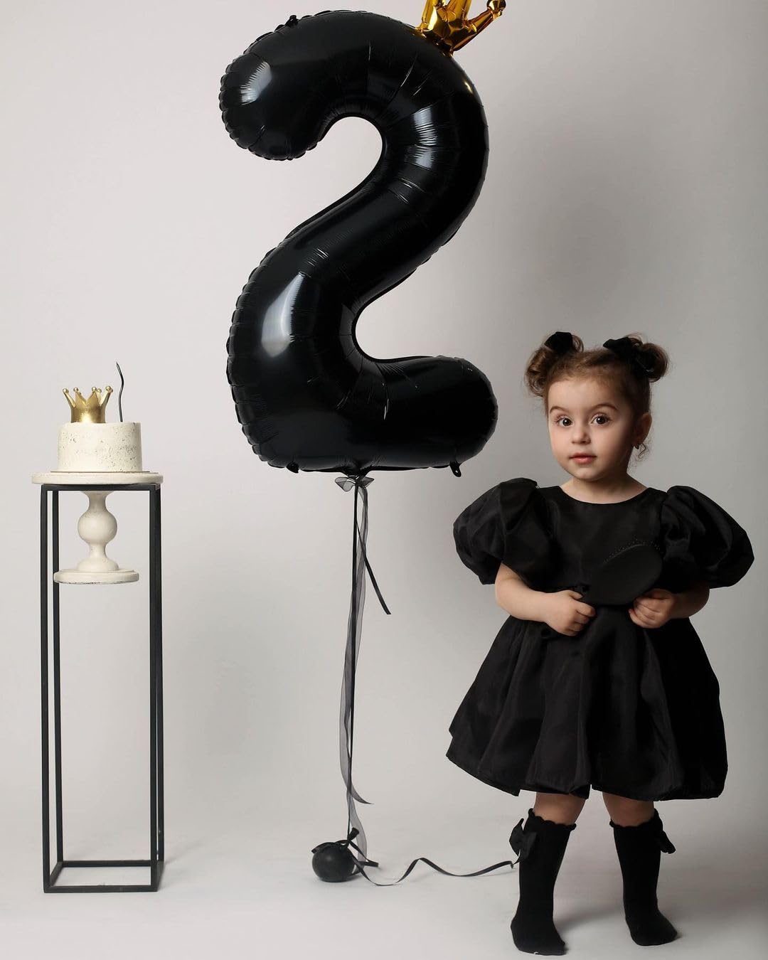 IWERP Black 2 Balloon – 40-Inch Number Balloon for 2nd Birthday