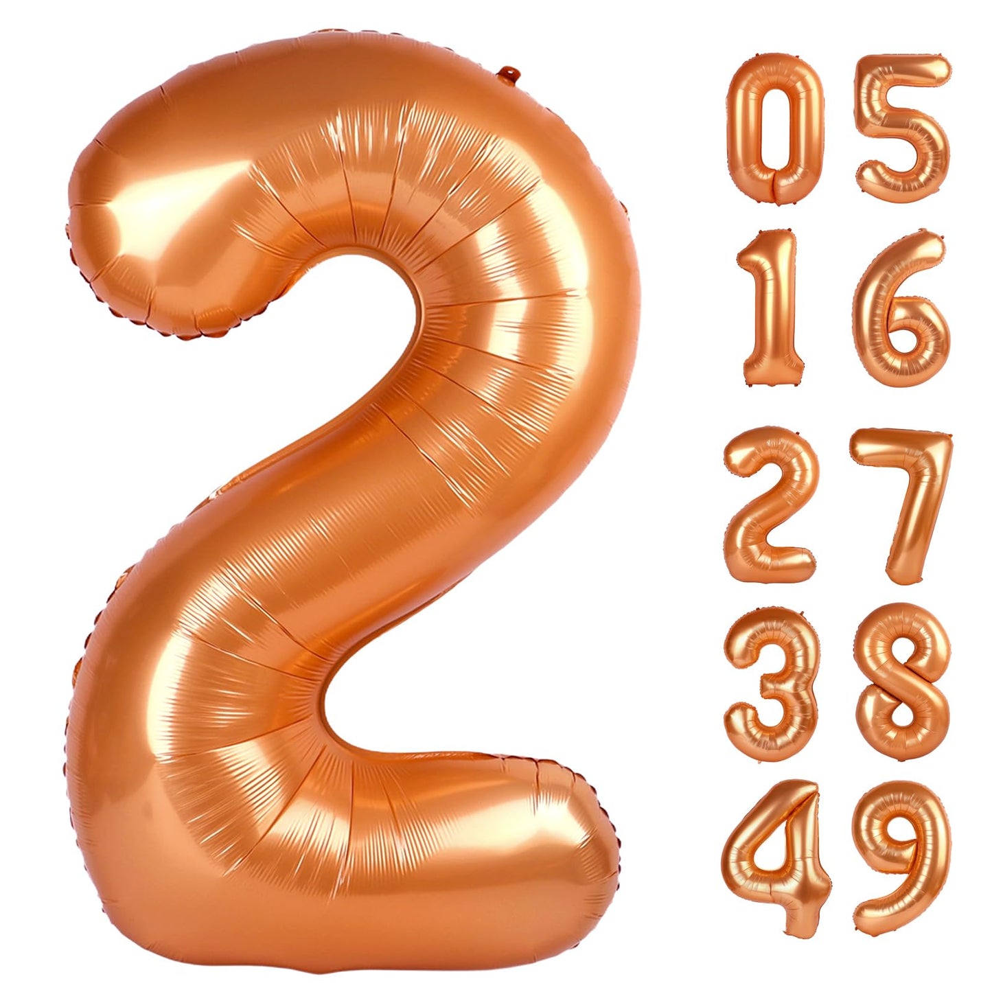 IWERP Orange 2 Balloon – 40 Inch Number Balloon for 2nd Birthday