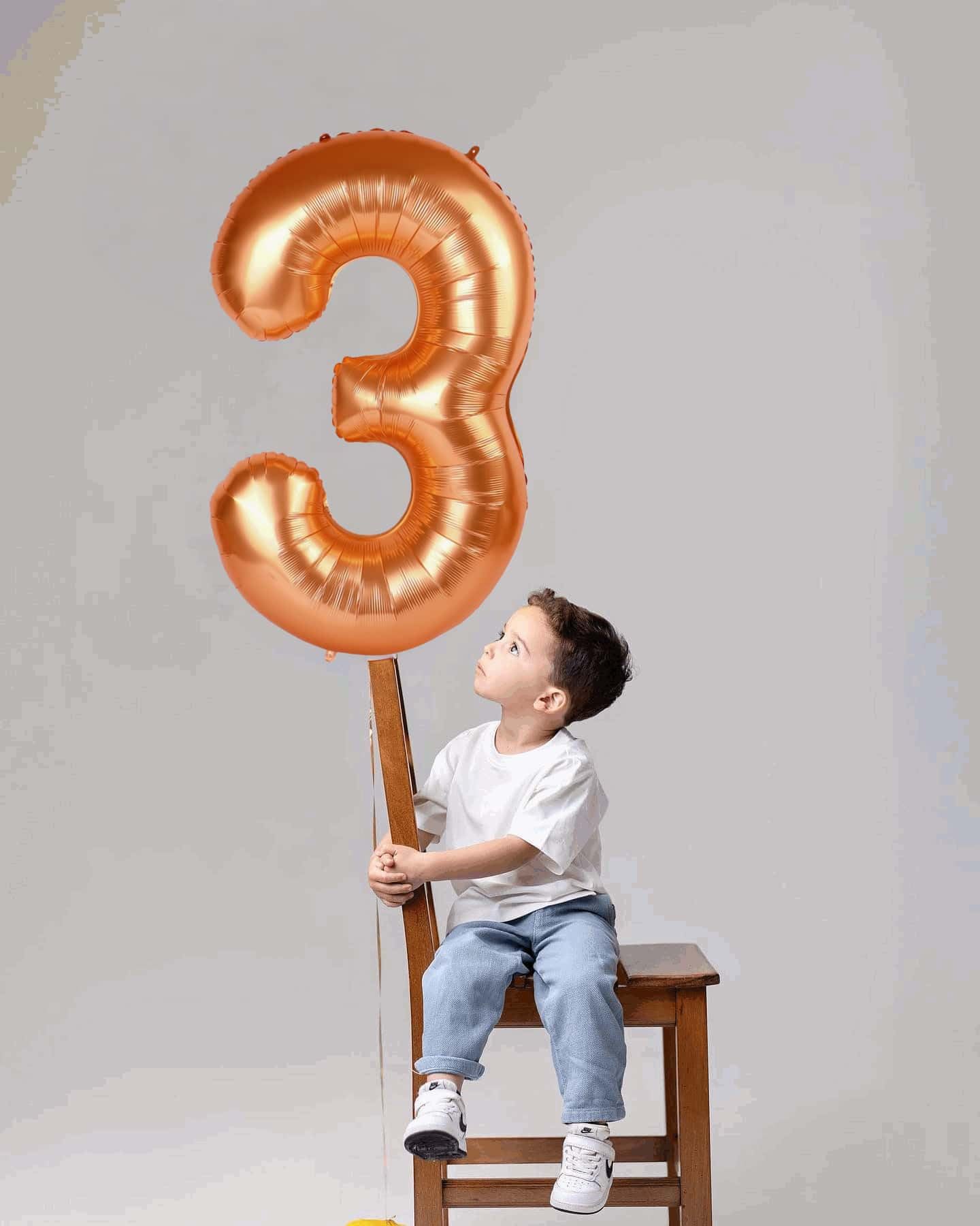 IWERP 40 Inch Orange 1 Balloon – Giant Number Balloon for First Birthday & Milestones