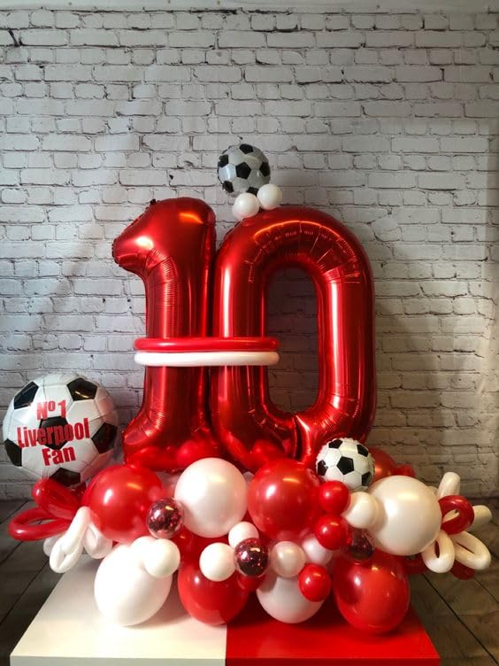 IWERP Red Number 14 Balloon – 40 Inch Foil Birthday Decoration