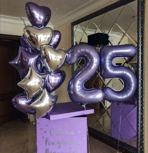 IWERP Purple Number 2 Balloon 40 Inch – 2nd Birthday Decorations for Baby Girls & Boys