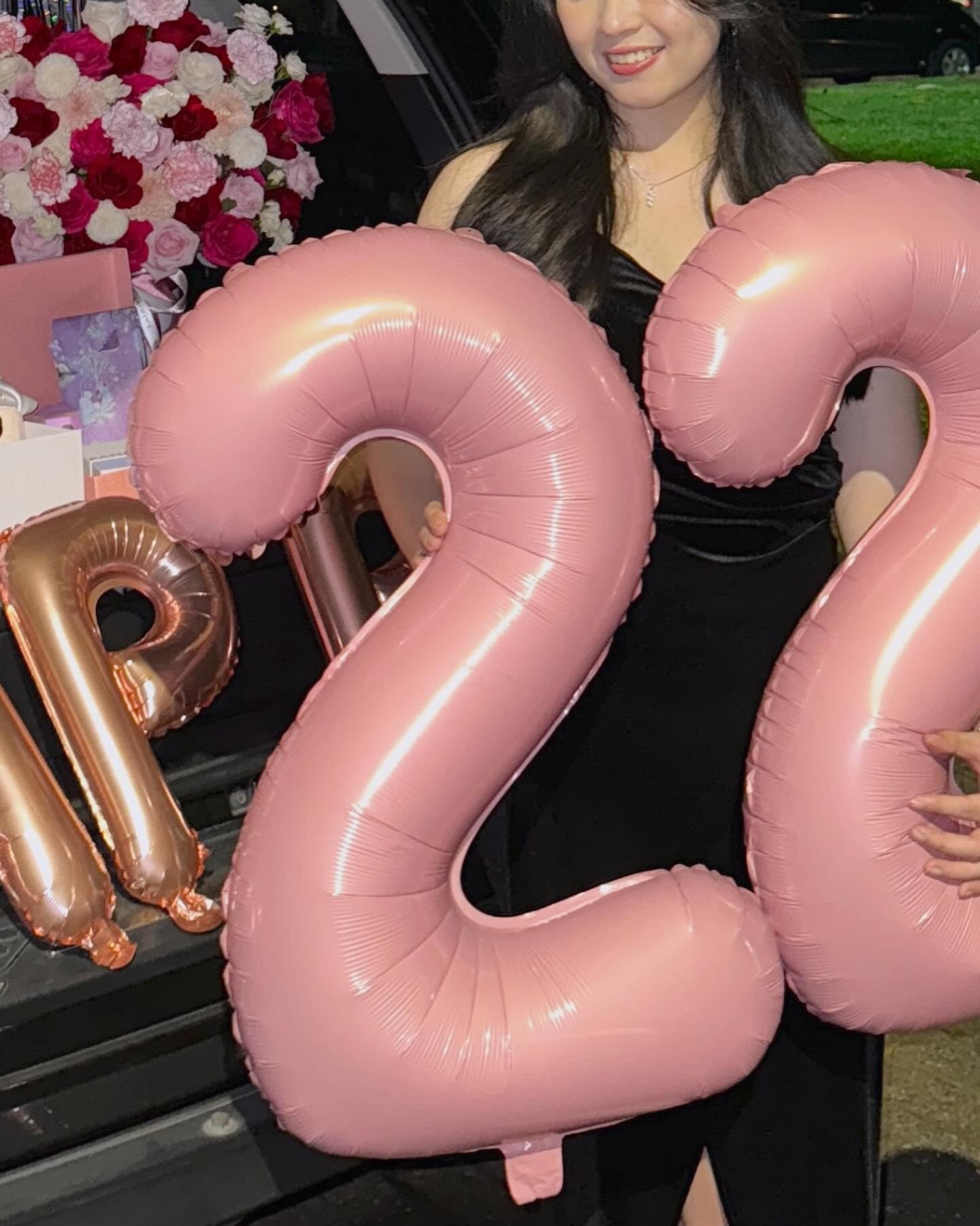 IWERP Pearlescent Pink 40-Inch Number 8 Balloon | 8th Birthday Decorations