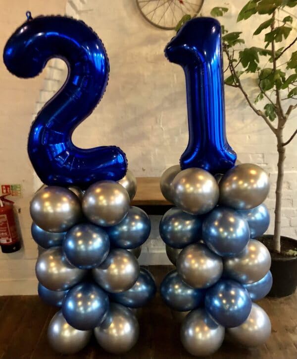 IWERP Night Blue 40-Inch Number 4 Balloon – Fourth Birthday Decorations