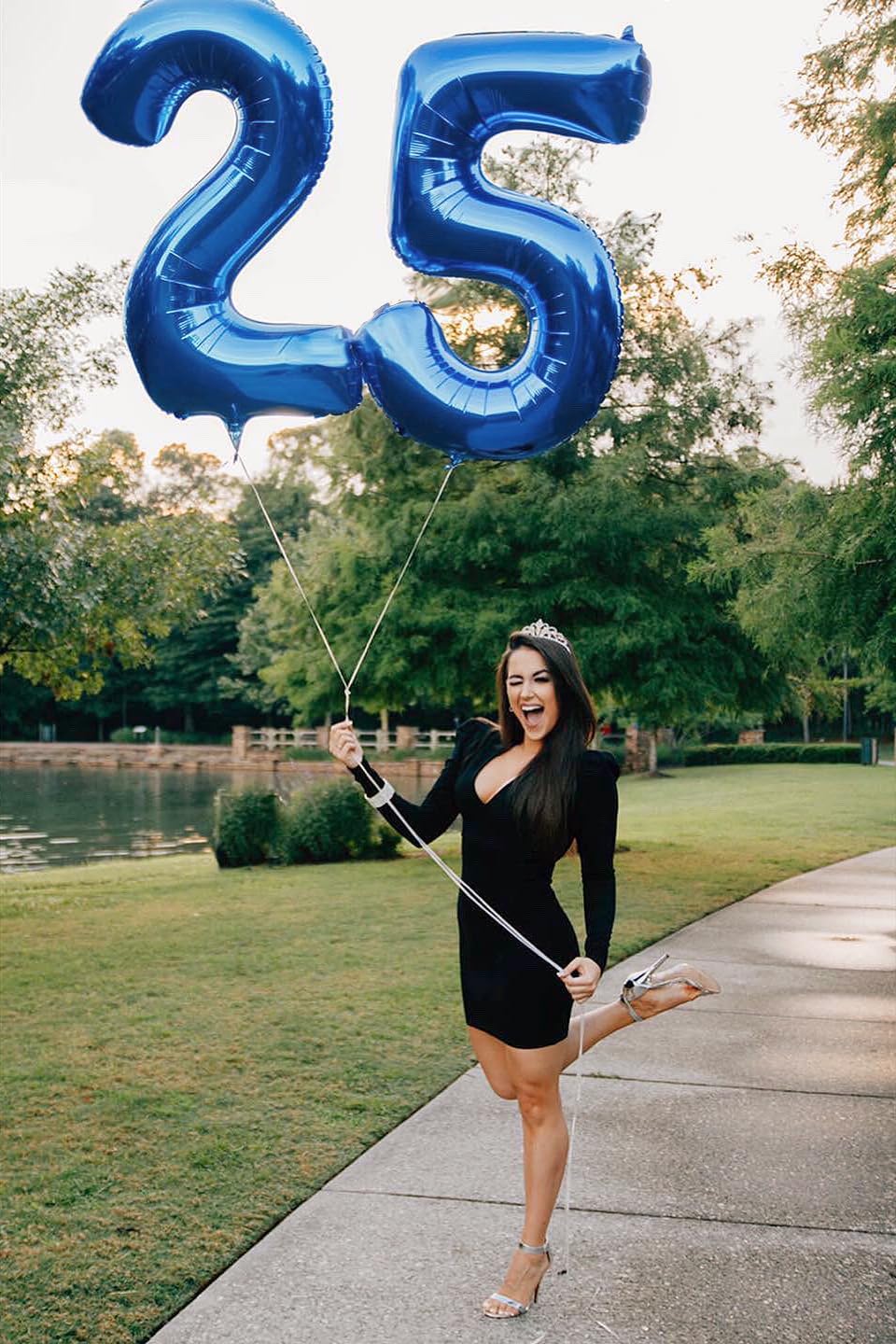 IWERP Navy Blue Number 20 Balloon - 40 Inch Foil Birthday Decoration